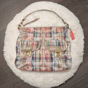 Coach Daisy Madras Poppy Pocket Shoulder